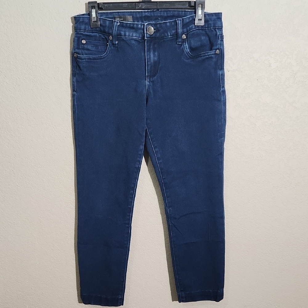 Kut from the Kloth Jeans Size 6 Diana Skinny Blue Ankle Cropped Jeans Hemmed